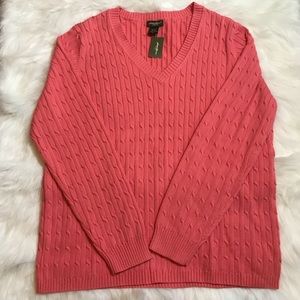 NWT Coral Eddie Bauer STRETCH SWEATER XL